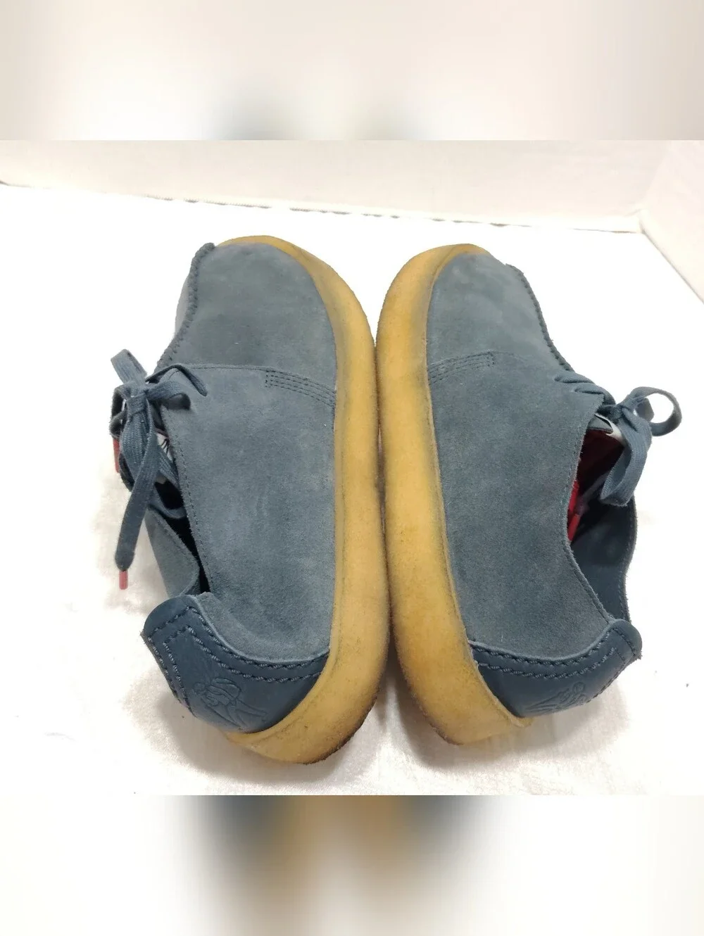 Clarks Original Trek Cup Stitch, Men # 10.5 US Blue Suede